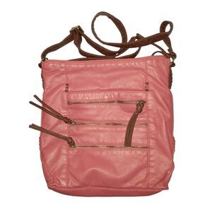 Bueno Collection Womens Shoulder Handbags Adjustable Strap PINK Size Medium